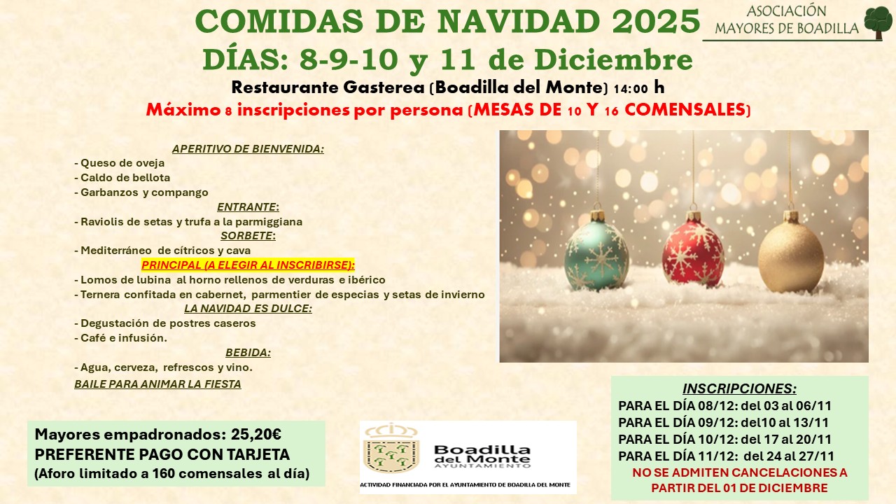 COMIDAS DE NAVIDAD 2025